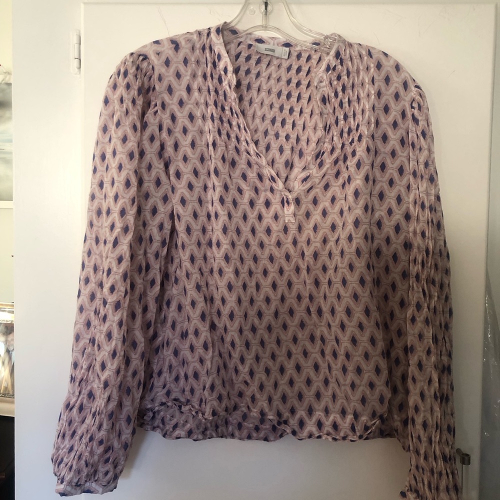CLOSED official block print cotton blouse